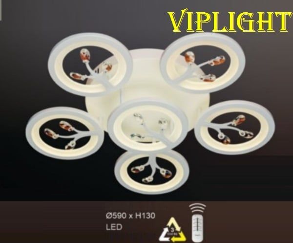 ĐÈN MÂM ỐP TRẦN TRANG TRÍ LED 3 BA CHẾ ĐỘ VLHFCY095 (6 CÁNH)
