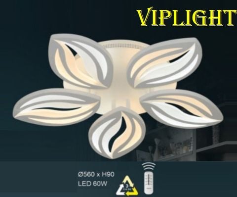  ĐÈN MÂM ỐP TRẦN TRANG TRÍ LED 3 BA CHẾ ĐỘ VLHFCY8600 (5 CÁNH) 