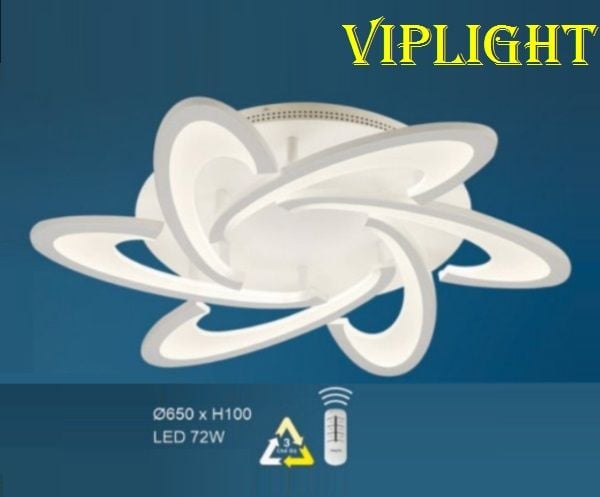 ĐÈN MÂM ỐP TRẦN TRANG TRÍ LED 3 BA CHẾ ĐỘ VLHFCY8601 (6 CÁNH)