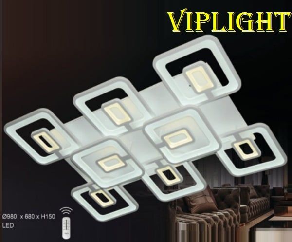 ĐÈN MÂM ỐP TRẦN TRANG TRÍ LED 3 BA MÀU VLHFCY094 (8 CÁNH)