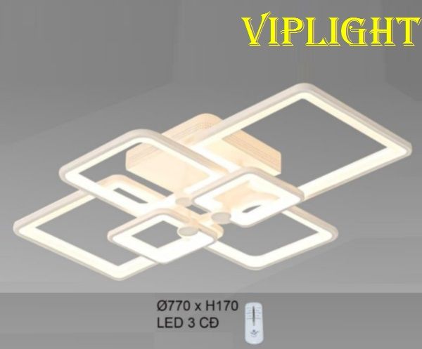 ĐÈN MÂM ỐP TRẦN TRANG TRÍ VL355OT6026T6 (6 CÁNH VUÔNG)