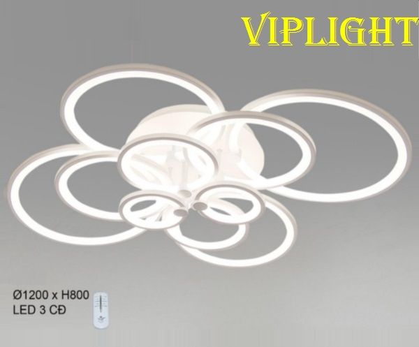 ĐÈN MÂM ỐP TRẦN TRANG TRÍ VL355OT7022T10 (10 VÒNG TRÒN)