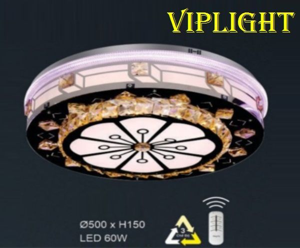 ĐÈN MÂM ỐP TRẦN TRANG TRÍ VLHFML7087 (TRÒN PHI Ø500)