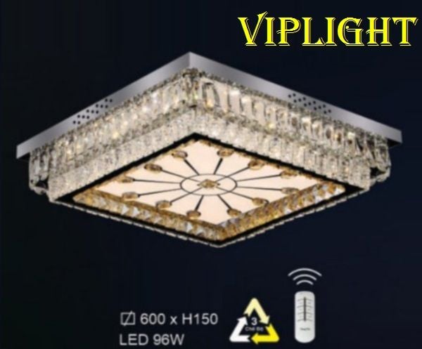 ĐÈN MÂM ỐP TRẦN TRANG TRÍ VLHFML7138 (VUÔNG PHI Ø600)