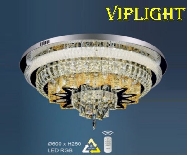 ĐÈN MÂM PHA LÊ ĐỔI MÀU TRANG TRÍ VLHFML250 (TRÒN PHI Ø600)