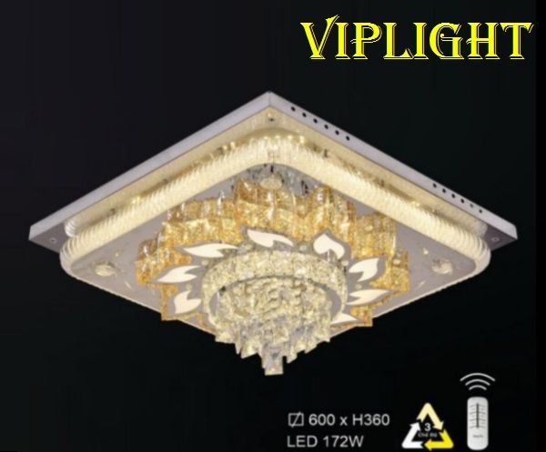 ĐÈN MÂM PHA LÊ ỐP TRẦN TRANG TRÍ VLHFML7129 (VUÔNG PHI Ø600)