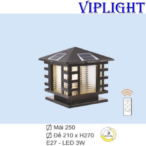 ĐÈN NĂNG LƯỢNG MẶT TRỜI GẮN TRỤ CỔNG VLTNL11