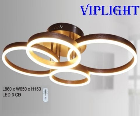  ĐÈN ỐP TRẦN HIỆN ĐẠI LED 3 BA CHẾ ĐỘ TRANG TRÍ VL355OT1099T4 NÂU 