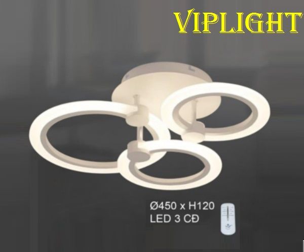 ĐÈN ỐP TRẦN LED 3 BA CHẾ ĐỘ TRANG TRÍ VL355OT998T3 (3 CÁNH TRÒN)