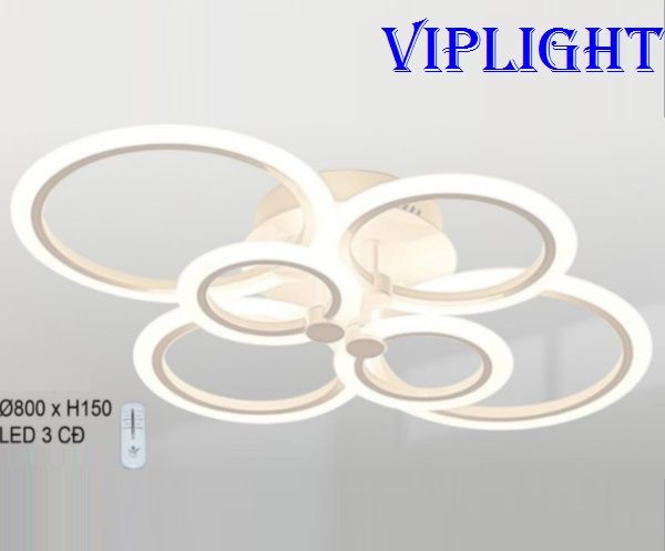 ĐÈN ỐP TRẦN LED 3 BA CHẾ ĐỘ TRANG TRÍ VL355OT998T6 (6 CÁNH TRÒN)