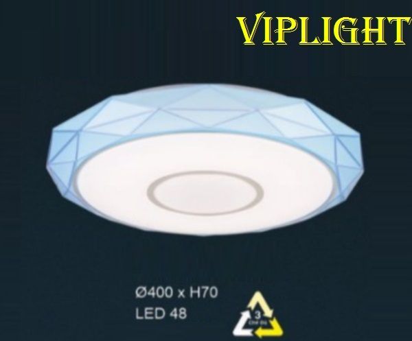 ĐÈN ỐP TRẦN LED 3 BA MÀU TRANG TRÍ VLHFOTA3 XANH