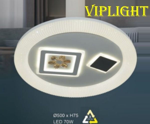 ĐỀN ỐP TRẦN LED 3 BA MÀU TRANG TRÍ VLHFML7167