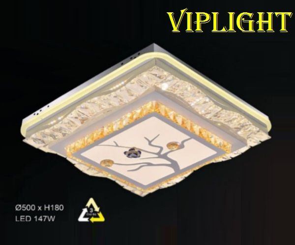 ĐÈN ỐP TRẦN TRANG TRÍ VLHFML7121 (VUÔNG PHI Ø500)