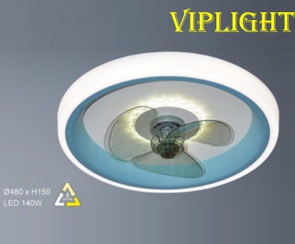 ĐÈN QUẠT ỐP TRẦN LED 3 BA MÀU TRANG TRÍ VLHFML7323