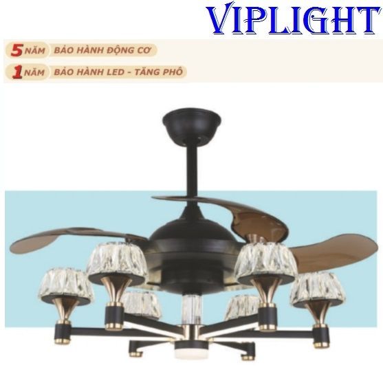 ĐÈN QUẠT TRẦN CÁNH GẬP (CÁNH XẾP) 6128