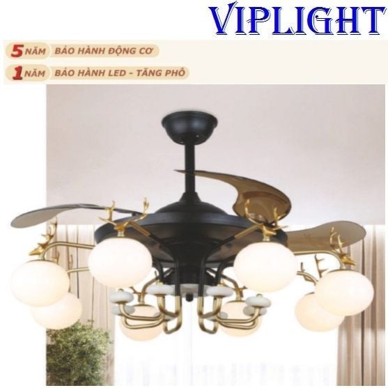 ĐÈN QUẠT TRẦN CÁNH GẬP (CÁNH XẾP) 6129