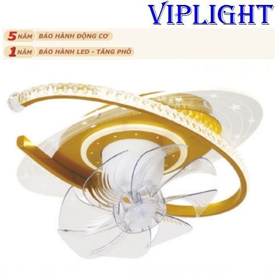 ĐÈN QUẠT TRẦN MÂM LED TRANG TRÍ 6163