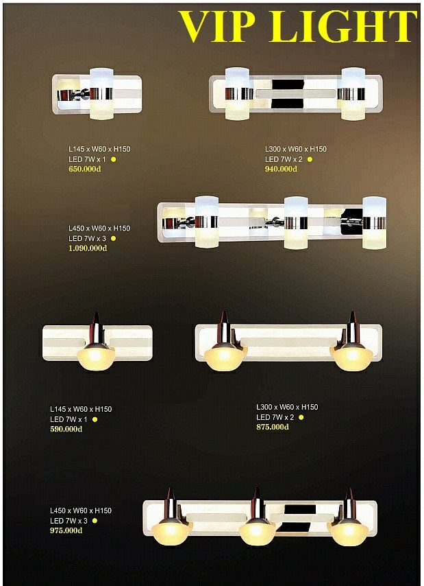 ĐÈN RỌI TRANH SOI GƯƠNG LED SÁNG 2 ĐẦU 1 BÓNG 2 BÓNG 3 BÓNG VLHF124