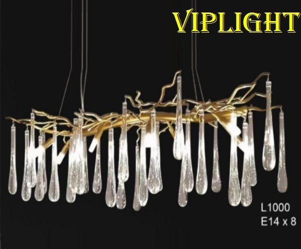 ĐÈN THẢ CHÙM PHA LÊ GIỌT NƯỚC TRANG TRÍ VL355TPL09 (PHI L1000)