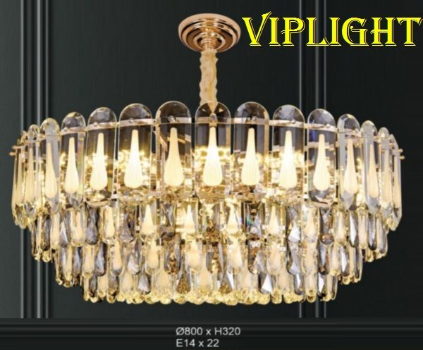 ĐÈN THẢ CHÙM PHA LÊ TRANG TRÍ PHÒNG KHÁCH VLHFCFL2816 (PHI Ø800)
