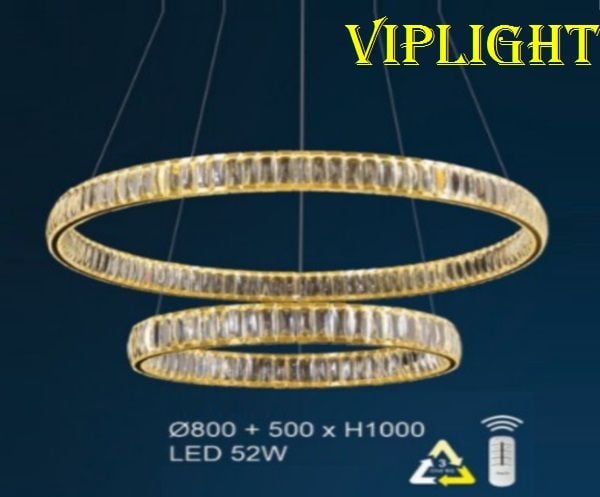 ĐÈN THẢ PHA LÊ 2 HAI VÒNG TRANG TRÍ VLHFTL6358