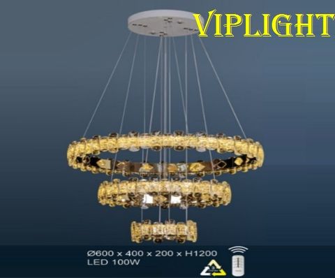  ĐÈN THẢ PHA LÊ 3 BA VÒNG TREO TRẦN TRANG TRÍ VLHFTL1688 