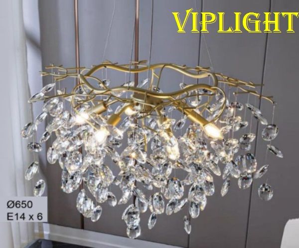 ĐÈN THẢ PHA LÊ TREO TRẦN TRANG TRÍ VL355TPL07 (PHI Ø650)