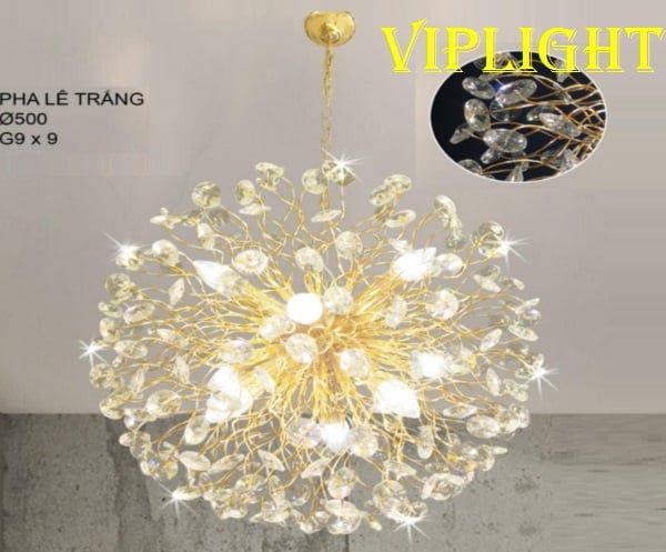ĐÈN THẢ TRẦN PHA LÊ TRANG TRÍ VL355TPL103 (PHI Ø500)