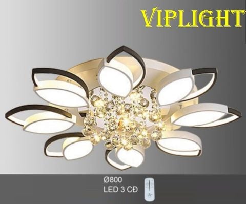  ĐÈN TRẦN HIỆN ĐẠI LED 3 BA MÀU TRANG TRÍ PHÒNG KHÁCH VL355OT44T8 