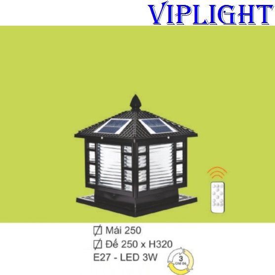 ĐÈN TRỤ CỔNG NĂNG LƯỢNG MẶT TRỜI PHI 250 VLTNL23