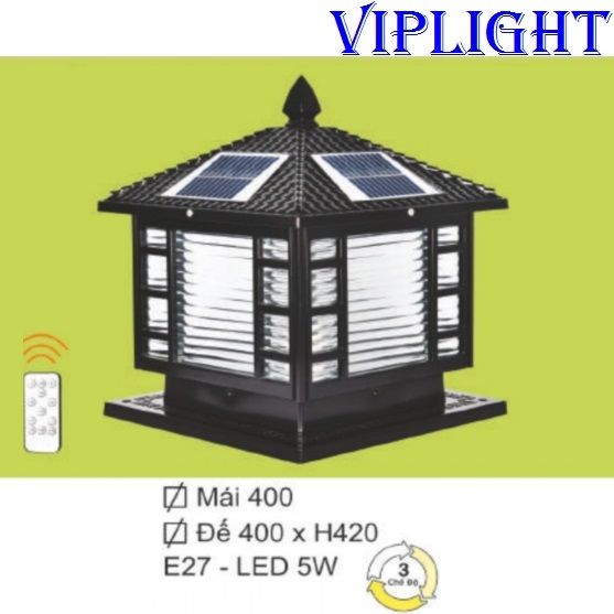 ĐÈN TRỤ CỔNG NĂNG LƯỢNG MẶT TRỜI PHI 400 VLTNL25