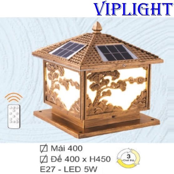 ĐÈN TRỤ CỔNG NĂNG LƯỢNG MẶT TRỜI VLTNL06 PHI Ø400