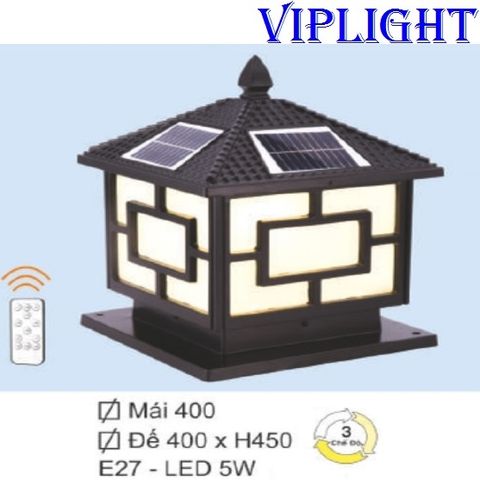  ĐÈN TRỤ CỔNG NĂNG LƯỢNG MẶT TRỜI VLTNL09 PHI 400 