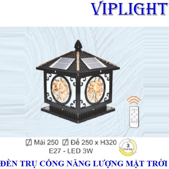 ĐÈN TRỤ CỔNG NĂNG LƯỢNG MẶT TRỜI VLTNL26