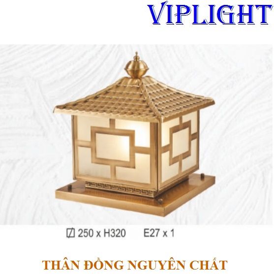 ĐÈN TRỤ CỔNG THÂN ĐỒNG VLTĐ2102