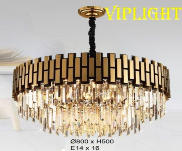 ĐÈN CHÙM PHA LÊ GẮN TRẦN TRANG TRÍ PHÒNG KHÁCH VL355TPL88220 (PHI Ø800)