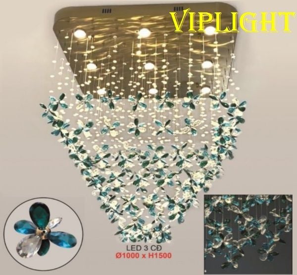 ĐÈN THẢ PHA LÊ THÔNG TẦNG - ĐÈN THÔNG TẦNG PHÒNG KHÁCH HIỆN ĐẠI V3L55-025 Ø1000