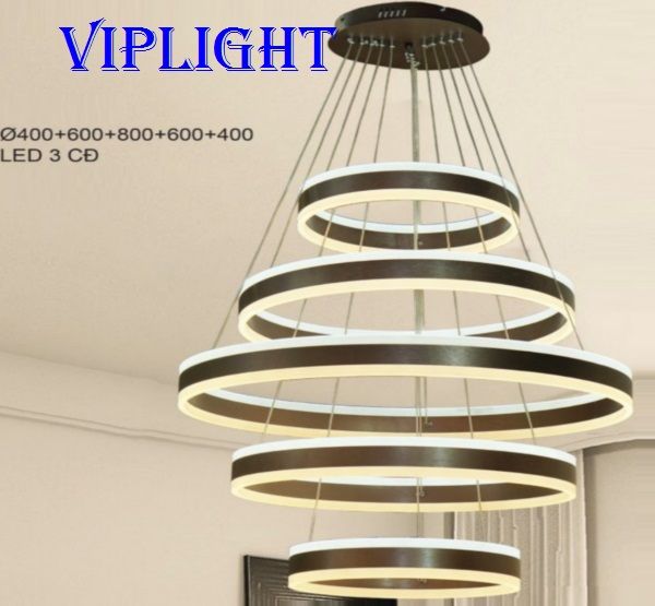 ĐÈN THẢ VÒNG LED THÔNG TẦNG - ĐÈN THẢ THÔNG TẦNG CẦU THANG - ĐÈN THÔNG TẦNG PHÒNG KHÁCH HIỆN ĐẠI V3L55-7040T5