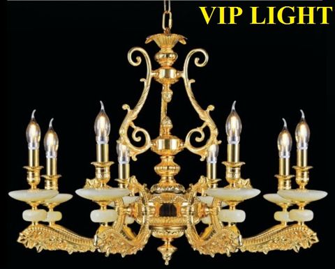  ĐÈN CHÙM ĐỒNG CHAO ĐÁ CẨM THẠCH DẠNG NẾN TRANG TRÍ SẢNH PHÒNG KHÁCH, BIỆT THỰ HIỆN ĐẠI TÂN CỔ ĐIỂN VLCĐ 1217/8 