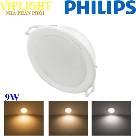  Đèn âm trần đổi màu 3 chế độ led 9w PHILIPS Meson SSW 105 9W WH recessed 