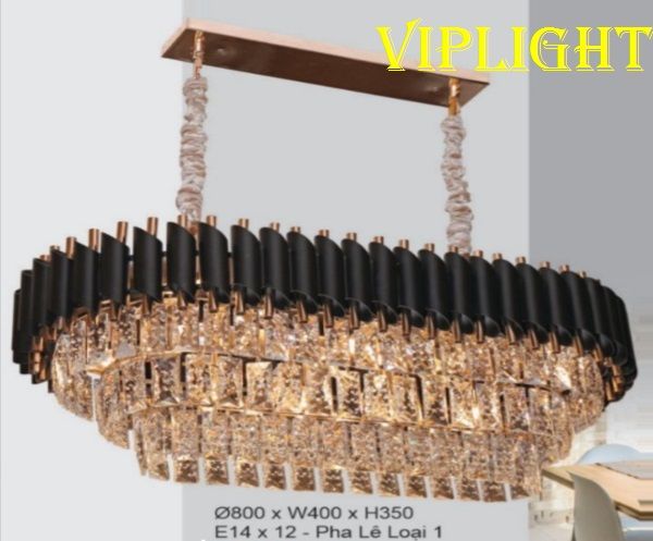 ĐÈN CHÙM THẢ PHA LÊ HIỆN ĐẠI TREO TRẦN TRANG TRÍ PHÒNG KHÁCH VLHFCFL8096