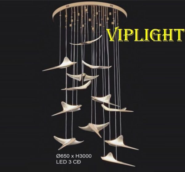 ĐÈN THẢ CHIM BAY THÔNG TẦNG - ĐÈN THẢ THÔNG TẦNG CẦU THANG - ĐÈN THÔNG TẦNG PHÒNG KHÁCH HIỆN ĐẠI V3L55-2202T12