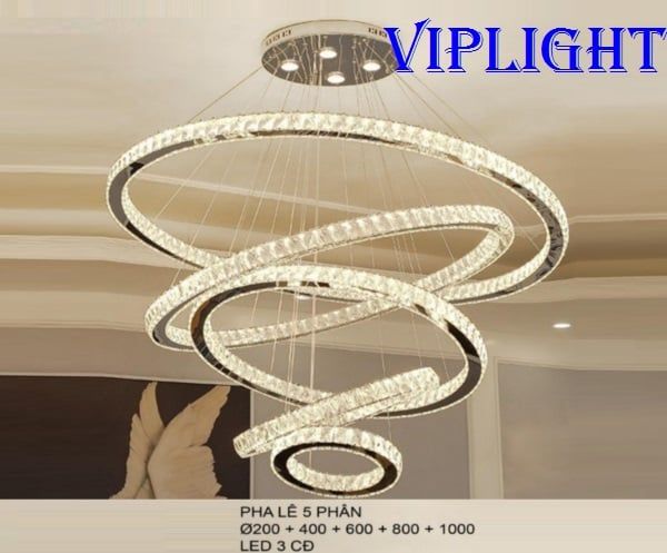 ĐÈN THẢ PHA LÊ 5 NĂM VÒNG TRANG TRÍ THÔNG TẦNG PHÒNG KHÁCH VL355THD7032T246810