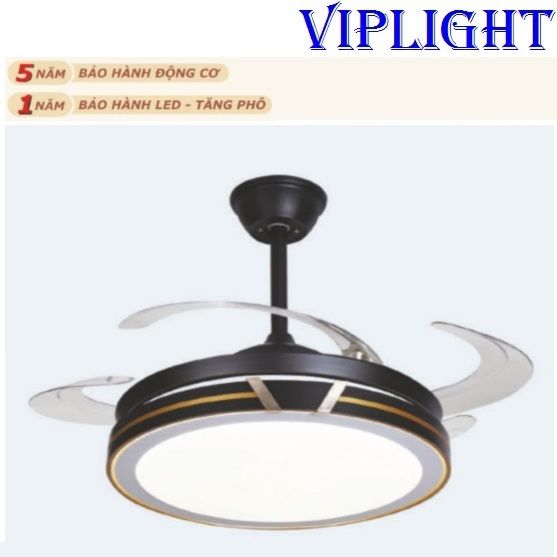 QUẠT TRẦN ĐÈN CÁNH GẬP (CÁNH XẾP, MỞ) TRANG TRÍ 6158