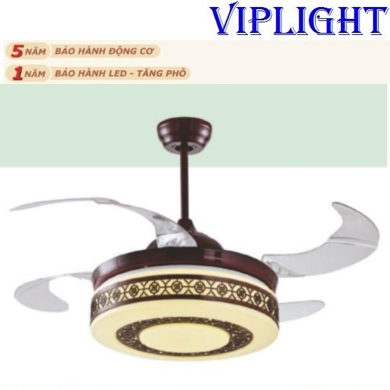 QUẠT TRẦN ĐÈN CÁNH GẬP (CÁNH XẾP, MỞ) TRANG TRÍ 8008