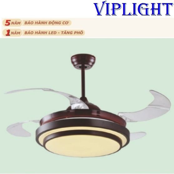 QUẠT TRẦN ĐÈN CÁNH GẬP (CÁNH XẾP, MỞ) TRANG TRÍ 8009