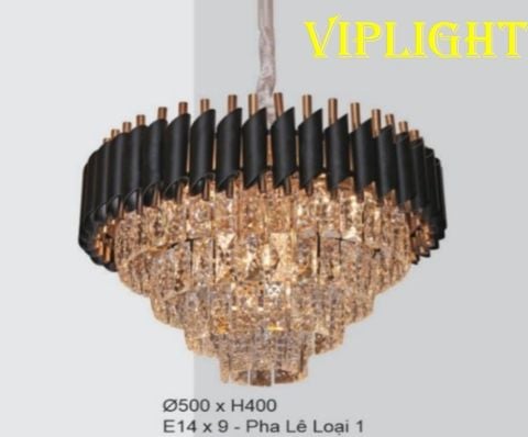  ĐÈN CHÙM THẢ PHA LÊ HIỆN ĐẠI TREO TRẦN TRANG TRÍ PHÒNG KHÁCH VLHFCFL8097 (Ø500) 