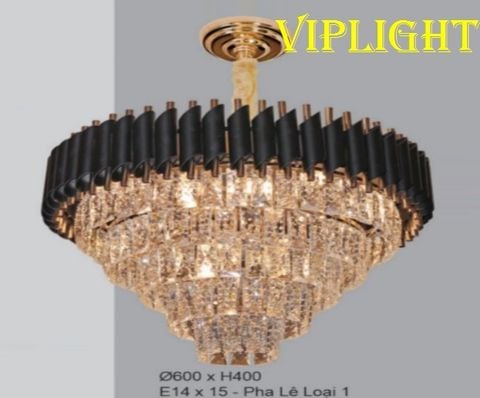  ĐÈN CHÙM THẢ PHA LÊ HIỆN ĐẠI TREO TRẦN TRANG TRÍ PHÒNG KHÁCH VLHFCFL8097 (Ø600) 