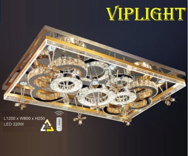 ĐÈN TRẦN HÌNH CHỮ NHẬT TRANG TRÍ  PHÒNG KHÁCH VLHFML8340 (PHI Ø1200 - 1M2)