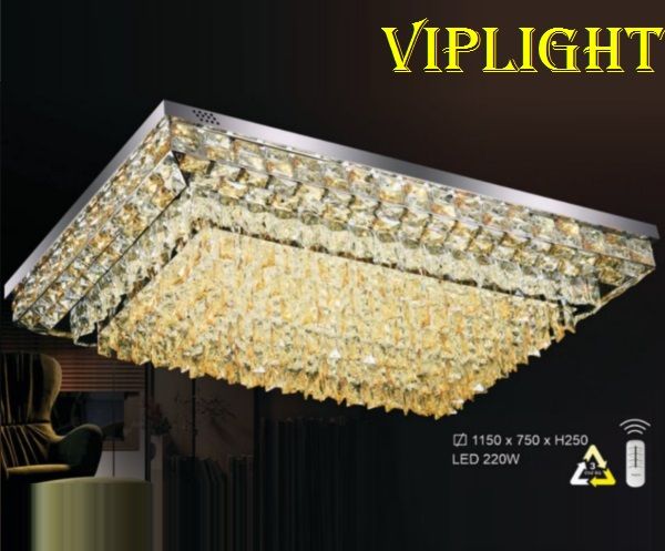ĐÈN TRẦN PHA LÊ HÌNH CHỮ NHẬT TRANG TRÍ PHÒNG KHÁCH VLHFML2851 (PHI Ø1150)